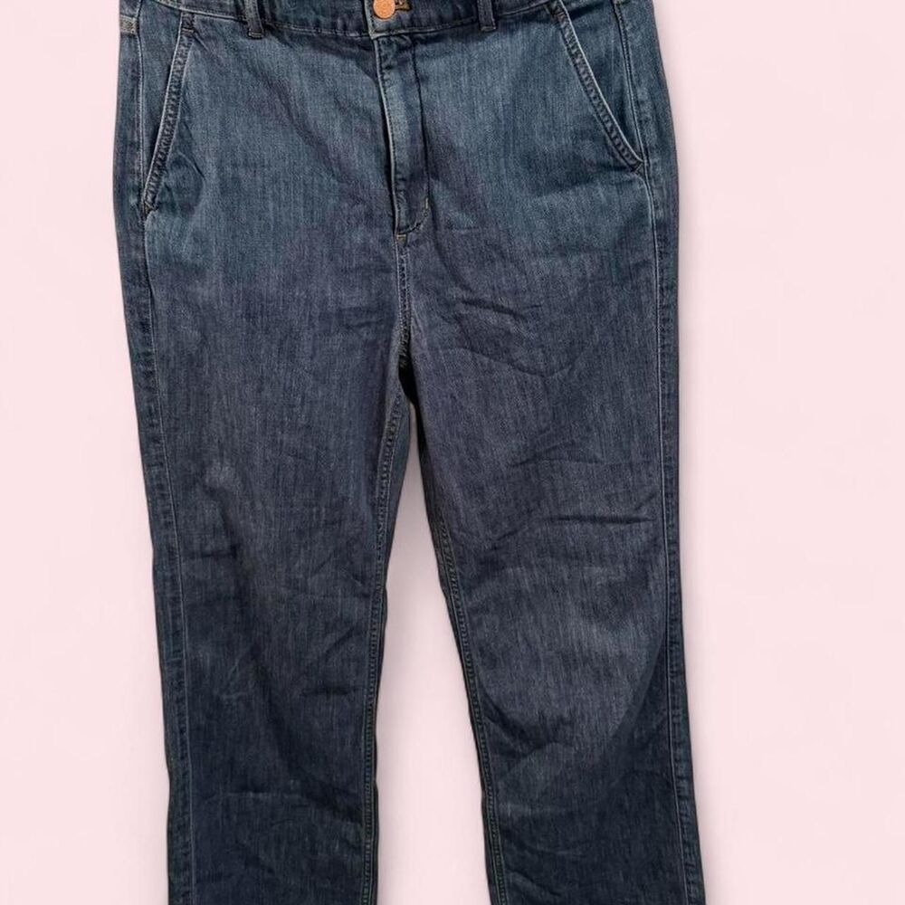 J.Crew Factory Denim Trouser Pants Wide Leg Slant Pocket Jeans Size 28